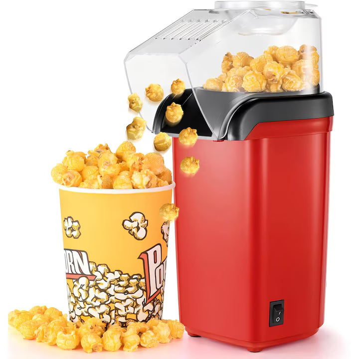 Aparat de Facut Popcorn cu Aer Cald, 1200W, Fara Ulei, Preparare Rapida in 3 Minute