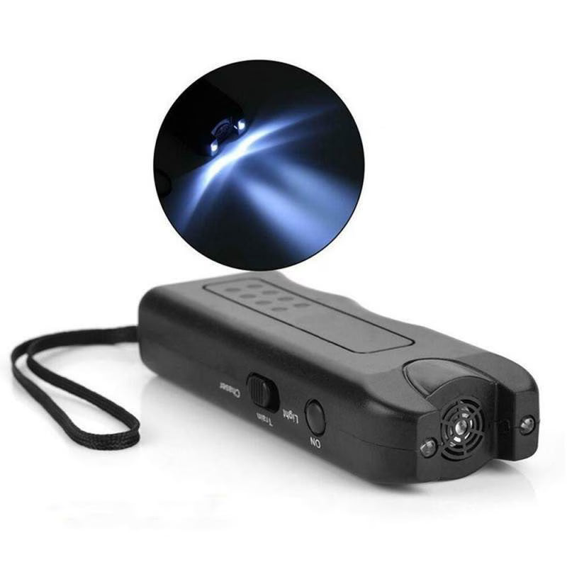 Aparat Ultrasonic pentru Alungat Cainii, Dispozitiv Profesional Anti-Agresiune, Lanterna LED Integrata, Portabil
