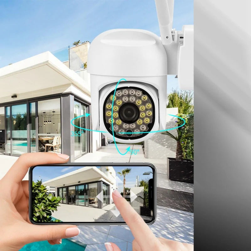 Camera Supraveghere Wi-Fi Exterior, Full HD, Rotativa PTZ, Senzor Miscare, Audio Bidirectional, Alarma