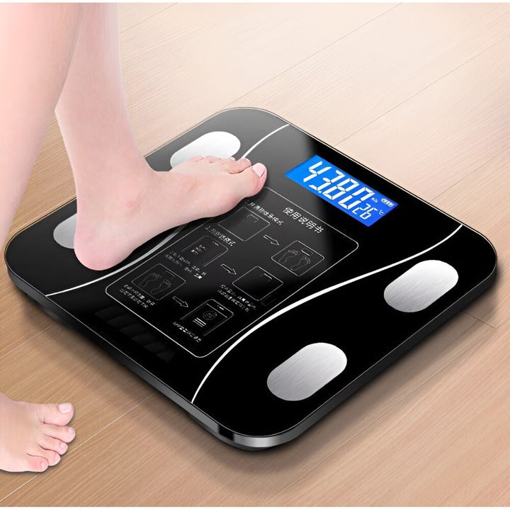 Cantar Inteligent Bluetooth, Analiza Corporala 12 in 1, Monitorizare Grasime Corporala, Masa Musculara, Aplicatie iOS/Android, Display LCD