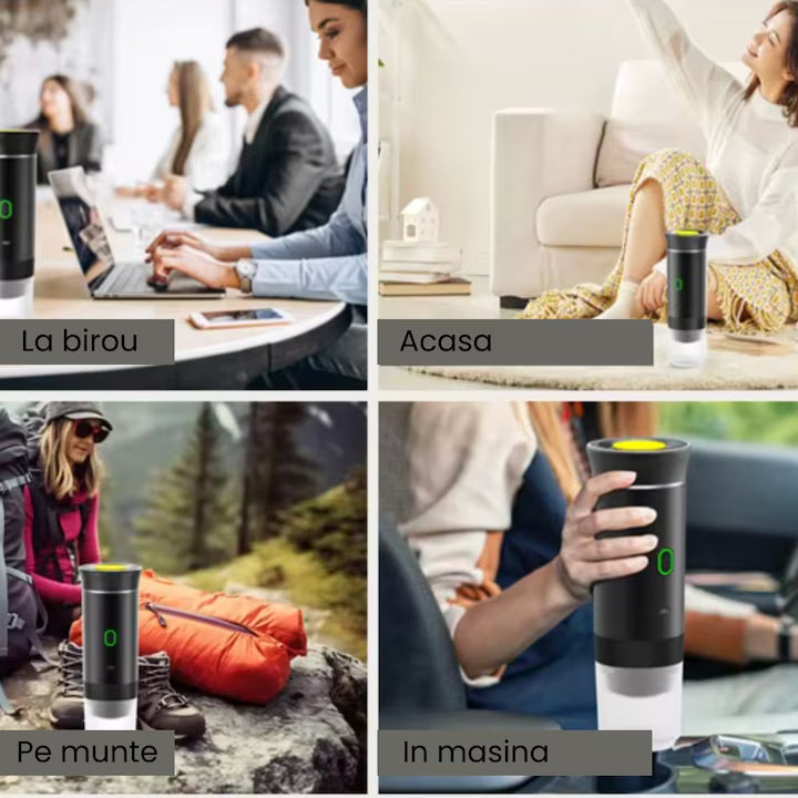 Espressor Portabil Cafea 3 in 1 Compatibil Capsule si Cafea Macinata Reincarcabil USB