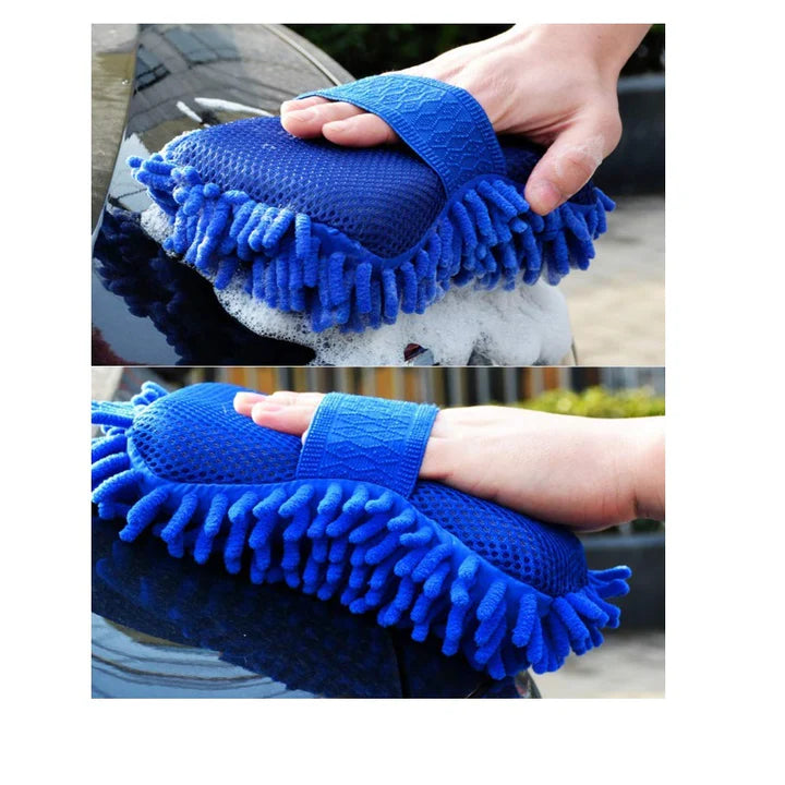 Burete Auto din Microfibra Chenille, pentru Spalare, Textura Moale Anti-Zgarieturi