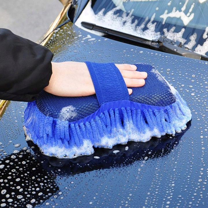 Burete Auto din Microfibra Chenille, pentru Spalare, Textura Moale Anti-Zgarieturi