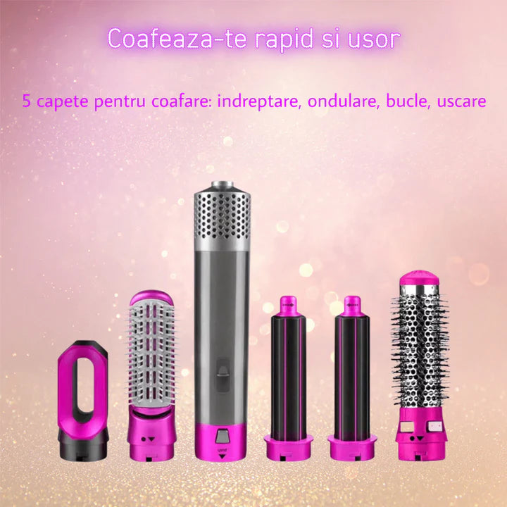 Uscator cu Aer Cald 5 în 1, 5 Accesorii Interschimbabile