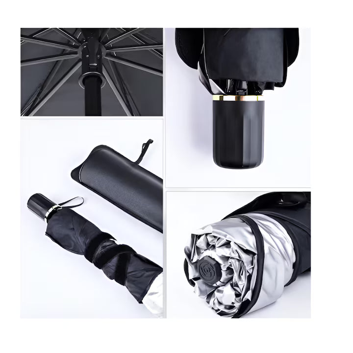 Parasolar Auto Tip Umbrela, 130 x 75 cm, Protectie UV si Termica, Pliabil