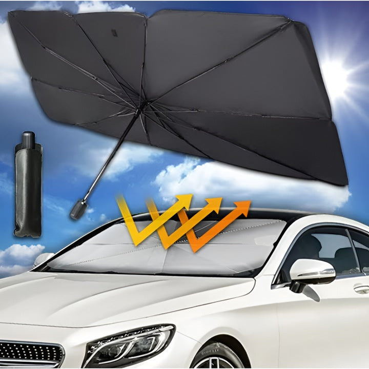 Parasolar Auto Tip Umbrela, 130 x 75 cm, Protectie UV si Termica, Pliabil