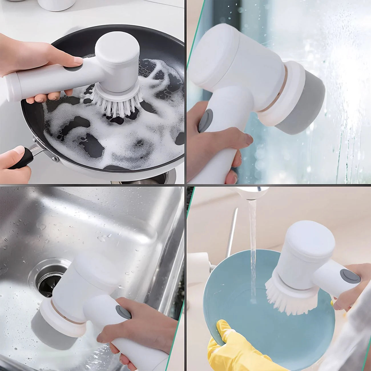 Perie Electrica de Curatare 5 in 1, Multifunctionala, pentru Baie si Bucatarie, Reincarcabila