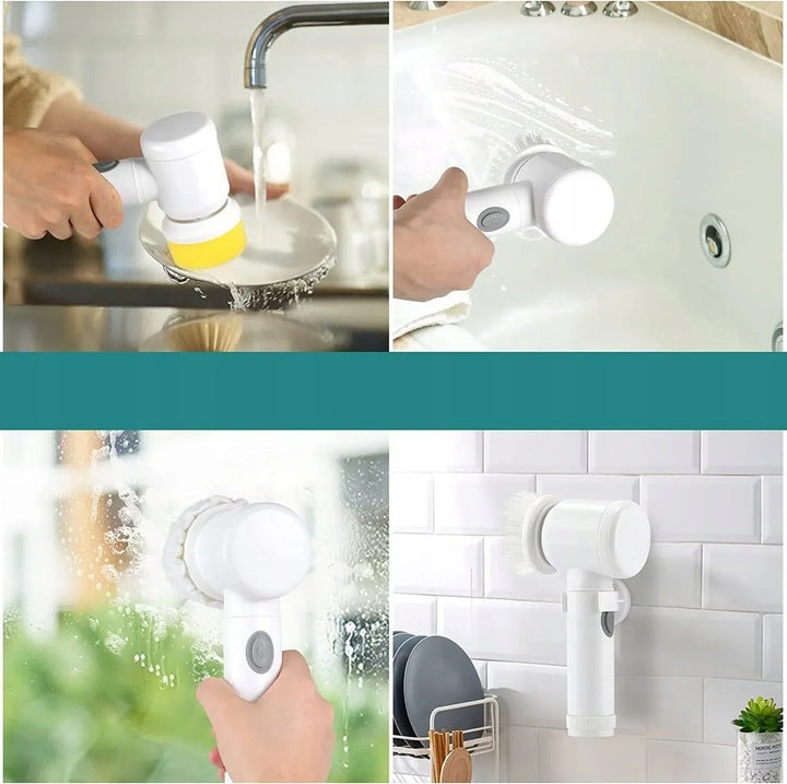 Perie Electrica de Curatare 5 in 1, Multifunctionala, pentru Baie si Bucatarie, Reincarcabila
