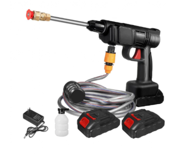 Aparat de Spalat cu Presiune Portabil, Tip Pistol, cu 2 Acumulatori 48V, Fara Fir, Kit Complet Accesorii si Valiza Transport