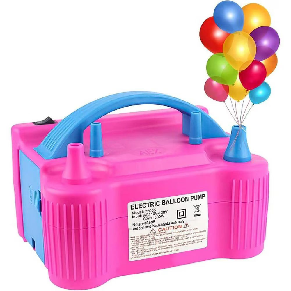 Pompa Electrica pentru Umflat Baloane, 600W, Doua Moduri de Operare, 2 Duze de Umflare
