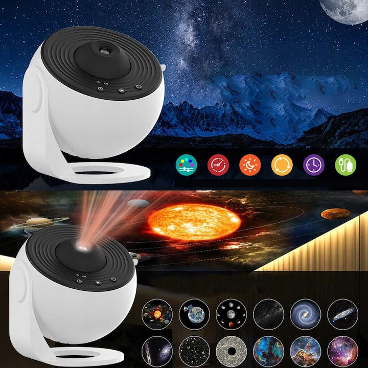 Proiector Planetariu Galaxie 12 in 1, Lampa Veghe Constelatii si Sistem Solar