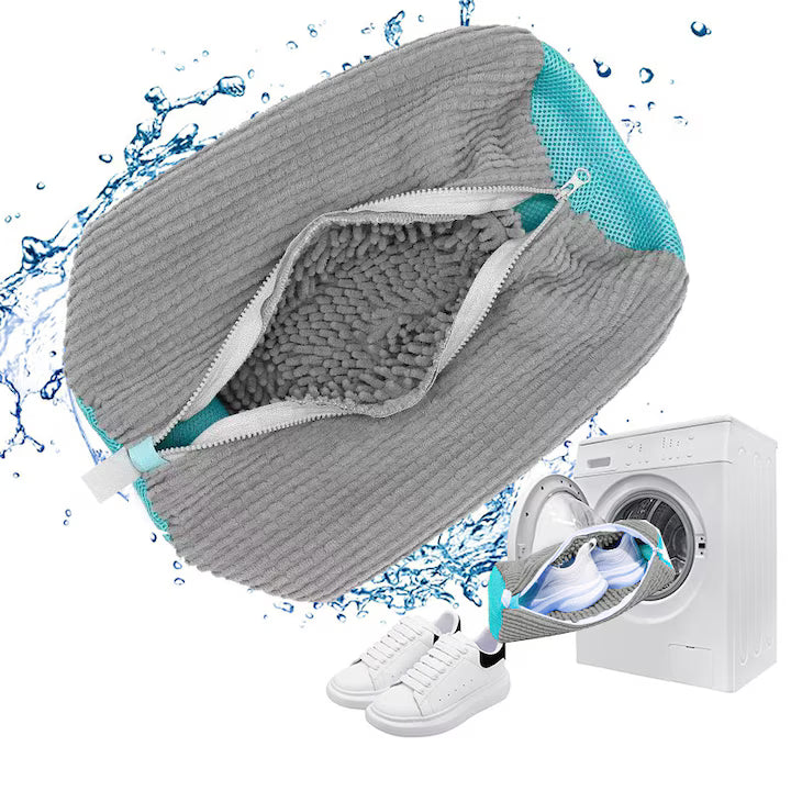 Sac de Spalare Incaltaminte, pentru Masina de Spalat, cu Fibre Microfibra si Fermoar
