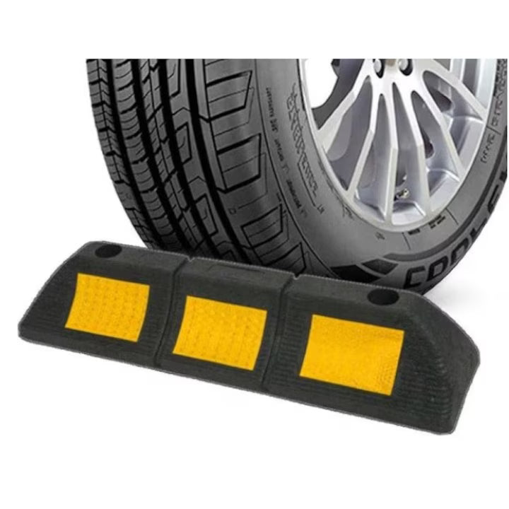 Set 2 Opritore Parcare Auto din Cauciuc, Delimitator Loc Parcare Reflectorizant