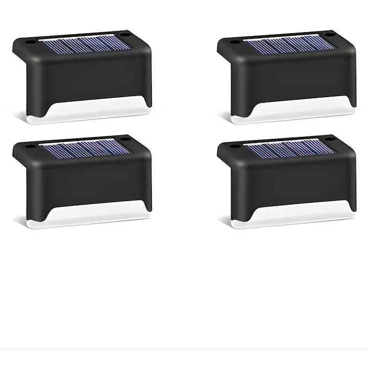 Set 4 Lampi Solare, pentru Scari sau Gard, Exterior, Impermeabile - Senzor Lumina